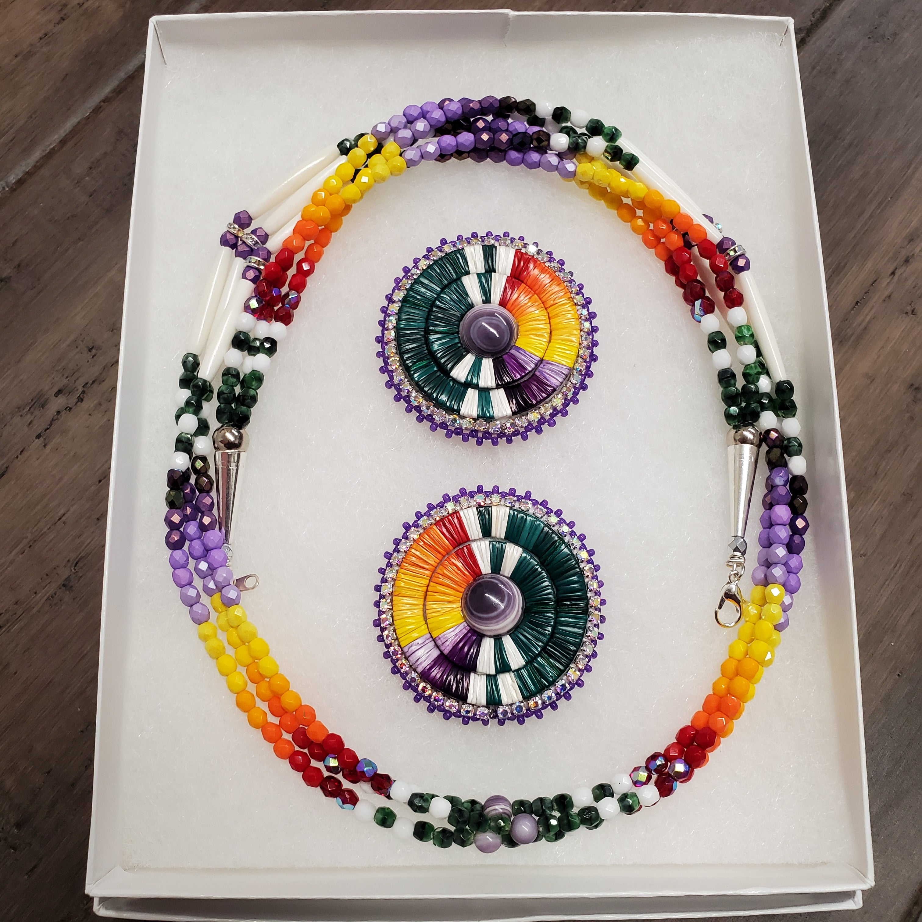 Wampum Emerald Set